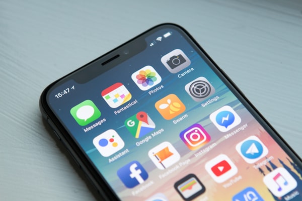 Mobile application screens